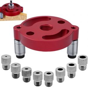 Largeight - jamais UTILIS&Eacute;]Gabarit De Percage Set 3/4/5/6/7/8/9/1010 mm Guide de Percage Cheville Bois Guide Percage Charniere Kit de Perforateur