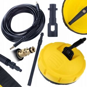 Spazzola per lavaggio Rosfix T-racer cube per idropulitrici Karcher + tubo ad alta pressione Click-Click da 10 m per idropulitrice Kärcher