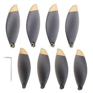Tlily - 8Pcs Accessoires D'Hélice pour Accessoire de Ventilateur D'Aile Rechange Drone Parrot Anafi (Noir et Or)