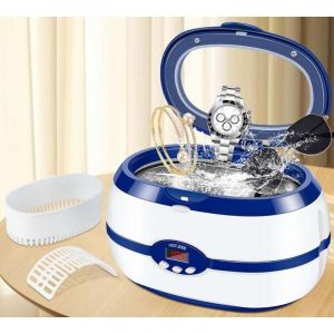 600ml Nettoyeur &agrave; Ultrasons, 5 Timer R&eacute;glages Nettoyage Bijoux Ultrason, 40KHz Nettoyeur Lunettes Ultrason avec D&eacute;gazage, 360&deg; Ultrasonic Cleaner