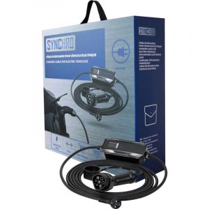 SYNCHRO - Câble VE à charge prise secteur 230V 3,7kW (8-16A) - 932630 - Ce produit de marque SYNCHRO est neuf.