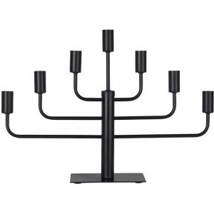 Star - Trading Chandelier en m&eacute;tal noir 'Pix', 7 branches, E14, fonctionnement sur secteur, finition mate, h 40 cm, l 57 cm