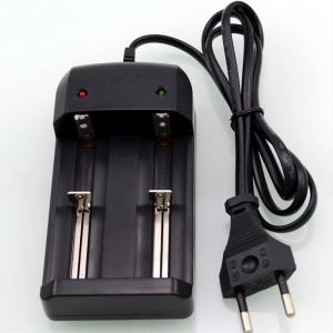 Chargeur de batterie au lithium Ulisem - Chargeur double compatible avec les batteries 26650, 22650, 18650, 18350, 17500, 16340, 14500, 10440,