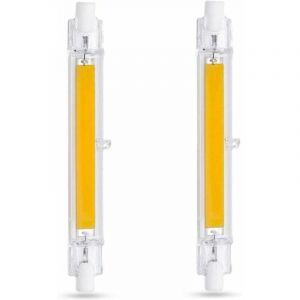 Ampoule LED R7S 118mm 10W Blanc Chaud 3000K, 1000LM, &Eacute;quivalent Lampe Halog&egrave;ne R7S J118 80W 100W, Non-dimmable, Ampoule R7S 118mm Slim COB LED pour