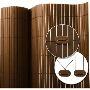 Canisse pvc Brise Vue, Marron, 200 x 300 cm