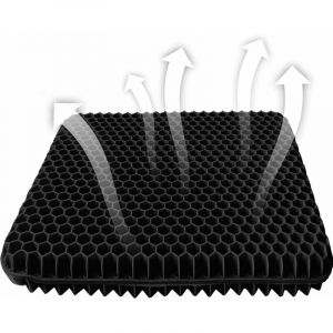 Coussin de Si&egrave;ge en Gel, Coussin de Gel Respirant, Coussin Anti Escarres, Le avec Housse Antid&eacute;rapant pour Voiture/Bureau/Maison/Fauteuil