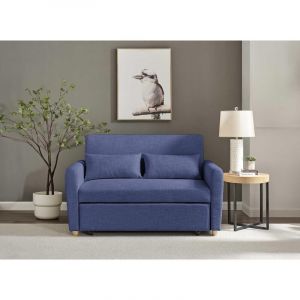 Deco In Paris - Canapé convertible scandinave en tissu bleu kalaya