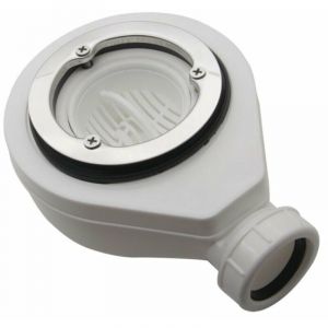 Rnemitery - Bonde de douche - Valve our Siphon pour Receveur de Douche - Diamètre 40 mm - Anneau de fixation en acier inoxydable brillant avec