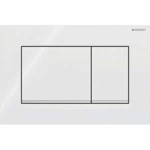 Pour Plaque de d&eacute;clenchement Geberit Sigma20 (ex Sigma30) square pour rin&ccedil;agedouble touche: blanc, chrom&eacute; brillant (115.883.KJ.1)
