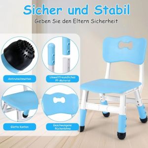 2PCS Chaise pour Enfant Plastique, Chaises de Bureau R&eacute;glable en Hauteur, Tabouret Capacit&eacute; Portante 100kg, Chaises de Bureau,pour Chambre