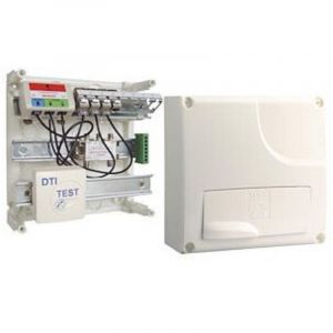 Michaud - Coffret de communication Grade 2 &eacute;quip&eacute; d'une dti + 4 prises RJ45 + repartiteur tv coaxial 250x250x118mm delta initial