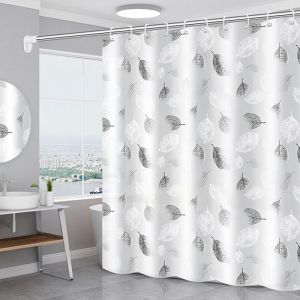 Rideau Douche Anti-moisissure Rideaux de Douche PEVA Imperméable pour Baignoire et Salle de Bains - 120x200CM