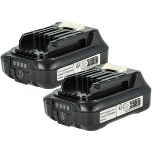 Vhbw - 2x Batterie remplacement pour Makita BL1040, BL1040B-2, BL1041, BL1021B, BL1040B, BL1021, BL1021B-2 pour outil électrique (2000 mAh, Li-ion,