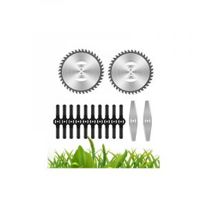 Ouylaf - Accessoires pour tondeuses à gazon Lames de désherbeur électrique Lames de scie Manche télescopique léger pour la coupe du gazon,