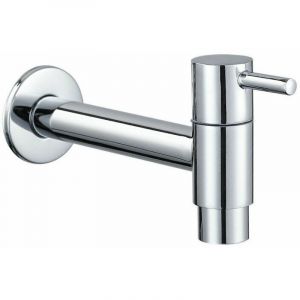 Robinet mural en laiton pour eau froide, lavabo, serpilli&egrave;re, robinets de machine &agrave; laver, robinets de jardin, finition chrom&eacute;e