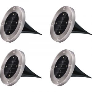 GRUNDIG Spot solaire pour le sol, lot de 4, 600mA, avec piquet