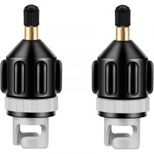 Lot de 2 adaptateurs de pompe &eacute;lectrique pour bateau pneumatique, adaptateur de valve d'air, adaptateur de valve d'air standard pour bateau gonflable