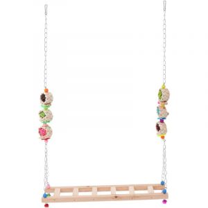 Coq en Bois Poulailler Échelle Accessoire Accessoire pour Animaux De Compagnie Jouets De Poulet Dextérieur Petit Perchoir Support Couleur Aléatoire