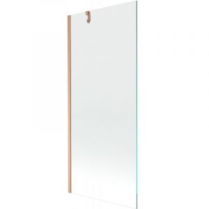 Next paroi de baignoire 1 volet 80 x 150 cm, transparent, cuivre brossé - 895-080-000-00-00-65 - Mexen