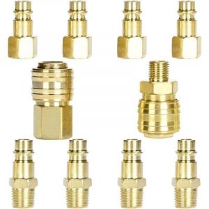 Raccord Pneumatique Raccord d'air comprimé 1/4 npt Raccord d'air 1/4 pouce raccord rapide mamelon de prise d'air comprimé