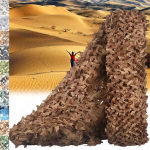 Filet de camouflage &eacute;pais, protection solaire, id&eacute;al pour la chasse, comme brise-vue, pour le camping et la d&eacute;coration de jardins, 4 x 5 m