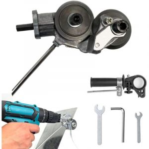 Cisaille tole &eacute;lectrique Coupeur-t&ocirc;le Coupe Metal pour Perceuse Ciseaux de perceuse &eacute;lectriques pour plaque m&eacute;tallique, Cisaille a Tole pour Visseuse