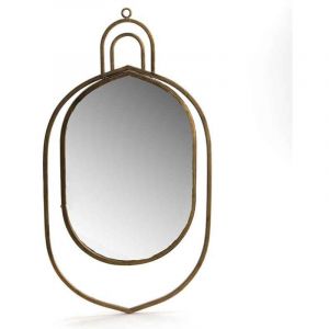 Amadeus - Miroir Alma ovale doré 30x55x2cm
