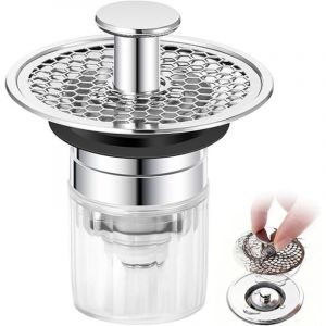 Bonde de Lavabo, Bouchon Lavabo Salle de Bain 32-42mm, Universel Pop-Up Bouchon de Lavabo Bouchon Evier Cuisine Salle de Bain, Bonde Lavabo avec