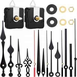 M&eacute;canisme d'horloge 2 pi&egrave;ces M&eacute;canisme de mouvement d'horloge M&eacute;canisme d'horloge &agrave; piles Syst&egrave;me d'horloge murale silencieuse M&eacute;canisme d'aiguilles