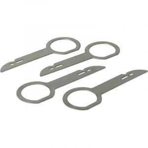 4x Cl&eacute;s d'extraction pour autoradio compatible avec Mercedes-Benz Vito/Viano W638 voiture - Outils pour d&eacute;blocage d'autoradio, longueur 7 cm - Vhbw