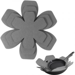 Lot de 6 prot&egrave;ge-po&ecirc;les en feutre - 3 tailles diff&eacute;rentes - R&eacute;glables - Antid&eacute;rapants - Pour po&ecirc;les, casseroles et bols - Protection contre les