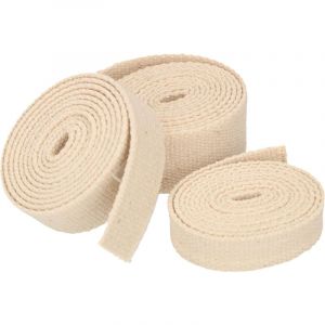 KOTARBAU Lot de 3 m&egrave;ches plates pour lampe &agrave; huile - 13, 20, 25 mm - 1 m de coton - Pour lampes de jardin, torches temp&ecirc;tes.