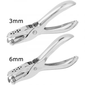 1 pince perforatrice en m&eacute;tal &agrave; trou unique 3/6 mm pour t&eacute;l&eacute;phone portable, scrapbooking, perforatrice de 1 &agrave; 8 feuilles (6 mm)