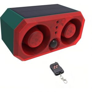 D&eacute;tecteur de Mouvement pour l'ext&eacute;rieur Alarme &agrave; Double klaxon Grande Puissance &eacute;tanche avec d&eacute;tecteur Mouvement lumi&egrave;re Infrarouge lumi&egrave;re Rouge