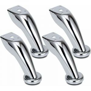 Dicke Sofabeine aus Edelstahl, 4-teilige M&ouml;belbeine, verchromte Beine, M&ouml;bel-/Bettbeine f&uuml;r Sofas, St&uuml;hle, Hocker, Schr&auml;nke