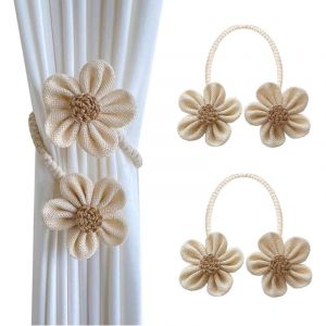 Lot de 2 Embrasse pour Rideaux, Embrasses de Rideaux Boh&egrave;me, Stylisme Floral Embrasse Rideau, Modes Embrasses &agrave; Rideaux, Attache Rideau pour
