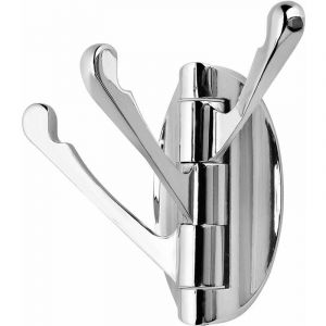 Porte-manteau Mural Pivotant en Acier Inoxydable avec 3 Bras Pliable, Cintre Suspendu/Patère/Porte-Serviette à Rotation 180° pour Salle de bain