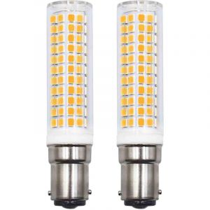 Lot de 2 Ampoules LED B15d Rempla&ccedil;ant 75W 90W 80W Blanc chaud 3000K 220V 230V 890lm 7W Applique Murale Pour Salon Lustre Machine &agrave; Coudre [Classe