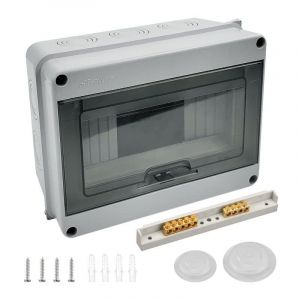 Coavas - Coffret Electrique Etanche Exterieur IP65, 8 Modules, abs de Surface en Plastique, Boite de Boitier Etanche Electrique Exterieur, Armoire de