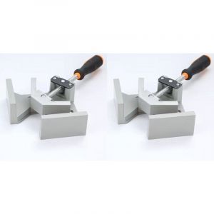 Ccykxa - tau d'angle, [2 pack] Etau d'angle 90°en Alliage d'Aluminium, Pince à Angle Droit Outil de Serrage avec Double Poignée, Porte-étau avec