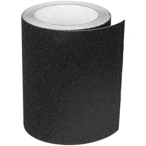 Bande Antidérapante Adhésive pour Escaliers, Friction, Abrasif pour les Sécurité, Escabeau, Intérieur, Extérieur, Haute Traction, 15CM x 5M, Noir--