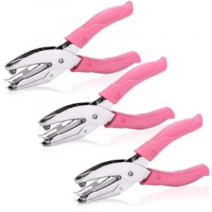 3 Pi&egrave;ces Perforeuses &agrave; Papier, Perforatrice &agrave; Main, Perforatrice En M&eacute;tal,Pour Bricolage, Scrapbooking, Cartes, Billets, &Eacute;tiquettes (Trou Rond, Trou