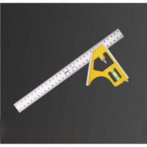 &Eacute;querre &agrave; Combinaison Multi-Usage - 300 mm - R&egrave;gle &agrave; angle droit active en acier inoxydable &agrave; 90 degr&eacute;s