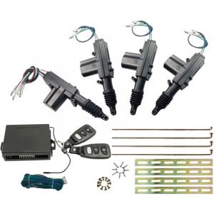 centralisation Voiture Universel, syst&egrave;me d'ouverture sans cl&eacute;, kit de Verrouillage de Porte &agrave; Distance+ actionneur de Verrouillage de Porte 4 pi&egrave;ces