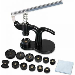 Presse de bo&icirc;tier de montre - Outil de r&eacute;paration de montre - Outil pour fermer le fond de la montre - 12 tailles de moules incluses