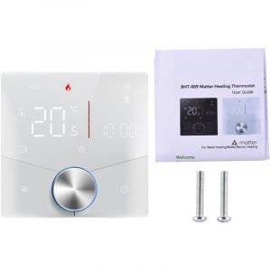 TONYSA Thermostat sans fil pour syst&egrave;mes de chauffage &agrave; chaudi&egrave;re &agrave; eau/gaz, avec application et assistant vocal, &eacute;cran tactile num&eacute;rique LED