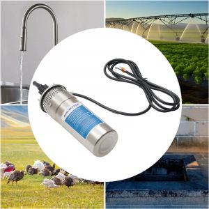 24V dc Panneau solaire Pompe de puits profond Cylindre Pompe à eau immergée 12L/Min
