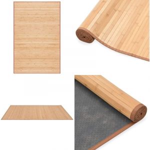 Tapis en bambou 100x160 cm Marron - Tapis En Bambou - Tapis Décoratif - Tapis Salle à Manger - Tapis Salon - Tapis Naturel - Home & Living