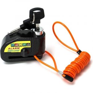 Antivol Moto Bloque Disque avec Alarme de 110dB, antivol de s&eacute;curit&eacute; antivol de Disque de Roue avec cable de Rappel de 1.5m et goupille de