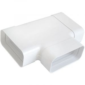 La Ventilazione - T&eacute; pour tube Ventilation rectangulaire 150 x 70 mm Blanc - First Plast